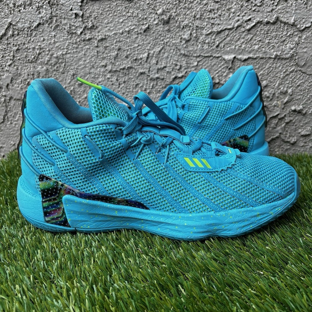 Adidas Shoes Men Size 11 Dame 7 VII JamFest Damian Lillard Signal Cyan Blue